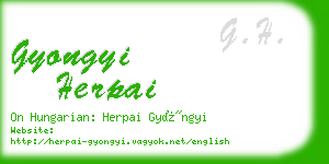 gyongyi herpai business card